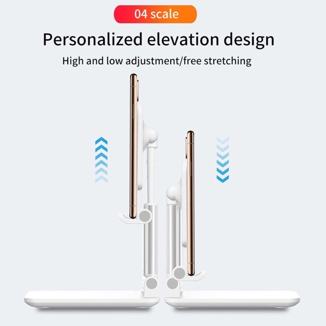 Giá Đỡ Điện Thoại Để Bàn HOLOCOM K4 Đa Năng Xoay 90 Độ Đỡ Ipad Điện Thoại Đế Nặng Chắc Chắn, Kệ Đỡ Điện Thoại Đa Năng