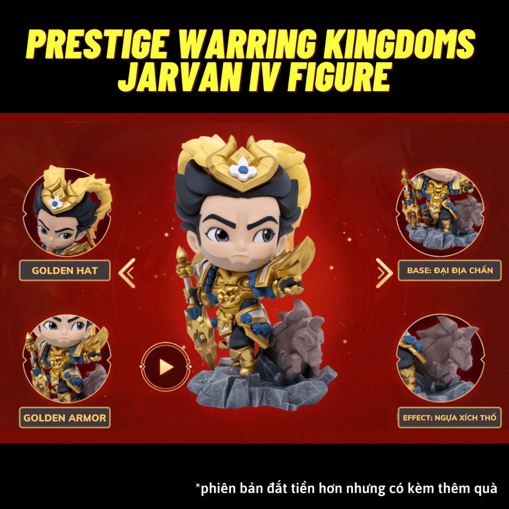 Mô hình Jarvan Lữ Bỗ 14cm - Warring Kingdoms Jarvan IV Figure - Mô hình Liên Minh Huyền Thoại chính hãng Riot