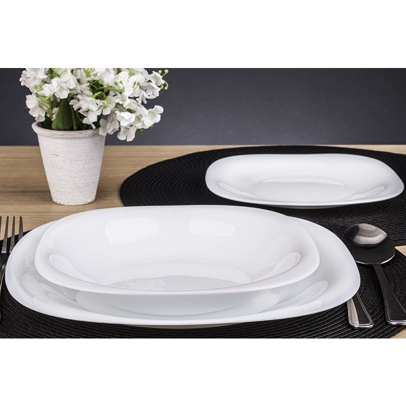 Bộ bát đĩa  Luminarc Carine thủy tinh 15 chi tiết, dùng an toàn trong lò vi sóng, máy rửa bát - CR15C