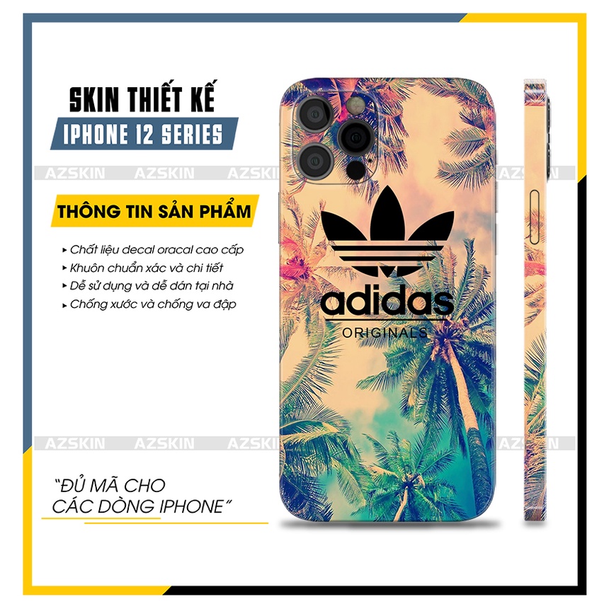 Miếng Dán Skin IPhone 12 Mini - 12 Pro Max Độc Lạ |SK_IPLB87| Chất Liệu Chính Hãng, Khuôn Cắt CNC, Dán Full Lưng Viền