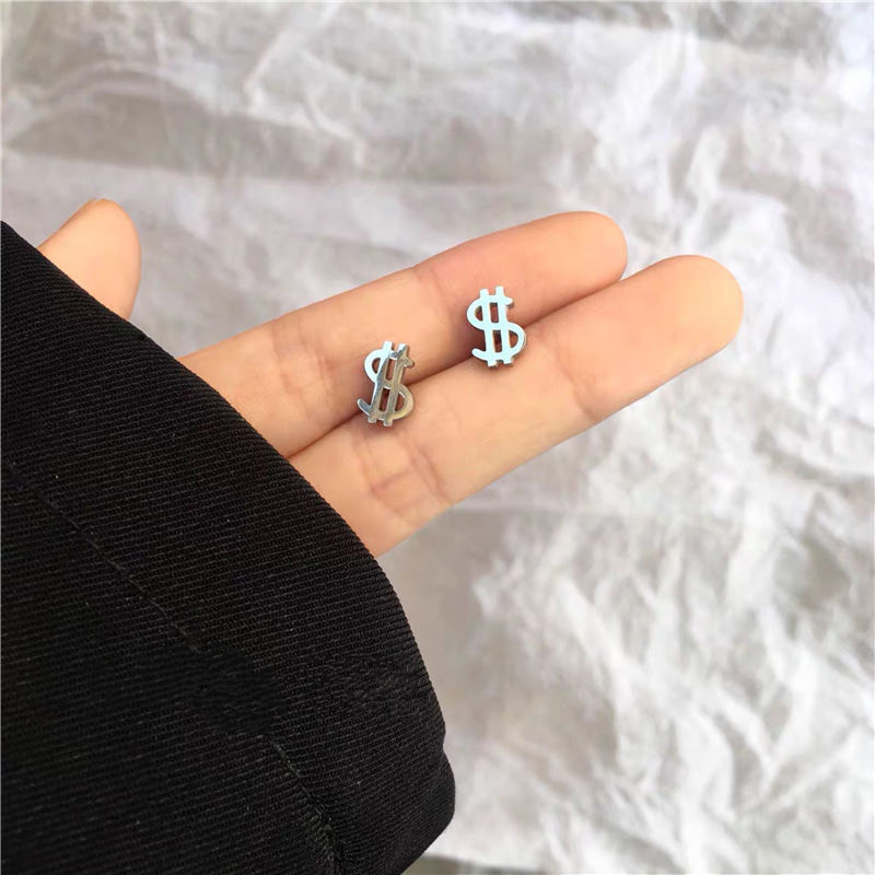 【Follow our shop-10K minus 5K】 Simple symbol small earrings