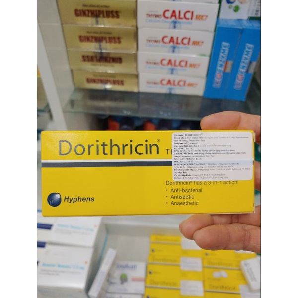 Viên, Kẹo ngậm Dorithricin  Hàng của Đức