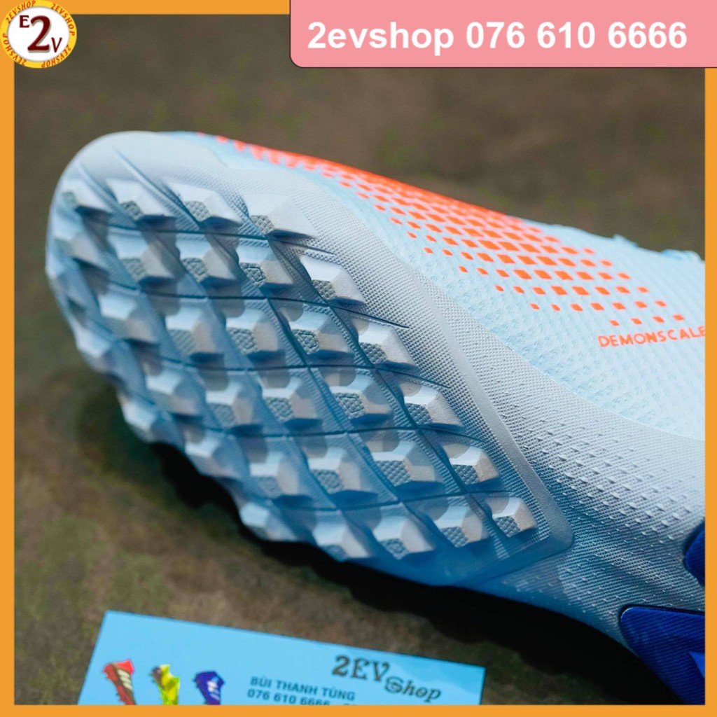 Giày đá bóng thể thao nam 𝐏𝐫𝐞𝐝𝐚𝐭𝐨𝐫 𝟐𝟎𝟐𝟎 Xanh Ngọc cao cổ, giày đá banh cỏ nhân tạo dẻo nhẹ - 2EV