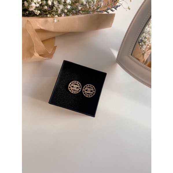 Bông tai xi mạ CD ngọc đá cô dâu -dự tiệc