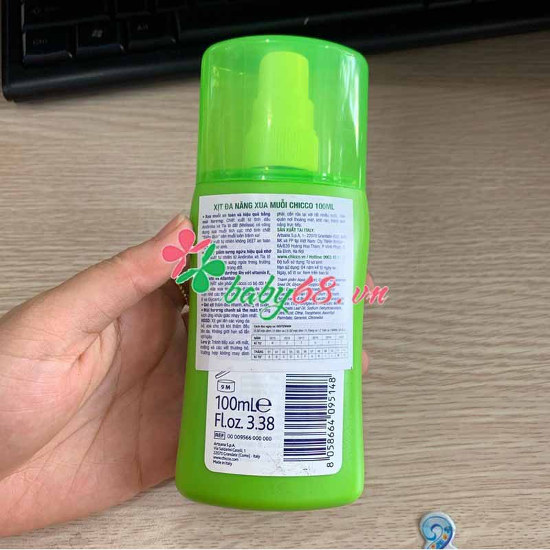 Xịt đa năng xua muỗi Chicco-100ml