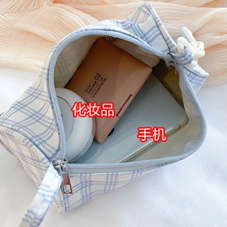 Túi Đeo Chéo Hình Trụ Họa Tiết Kẻ Sọc Thời Trang Hàn Quốc