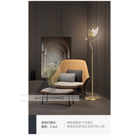 Đèn cây thiên nga mạ vàng SWAN 2226F với thiết kế tinh tế mới lạ