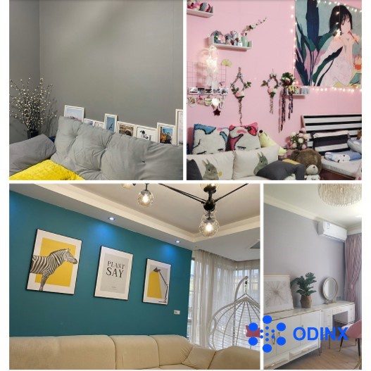 10m Giấy dán tường một màu  - 10m decal dán tường màu trơn có keo sẵn thời thượng ODINX