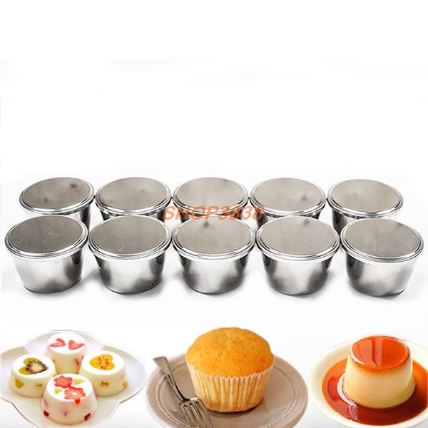 Combo 5 Khuôn Làm Bánh Flan Có Nắp Inox 304 Không Gỉ Sét
