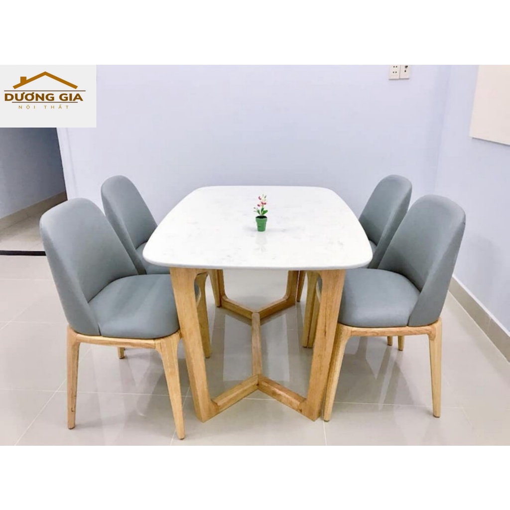Bộ bàn ăn gia đình 4 ghế sang trọng
