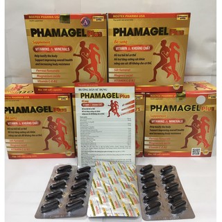 Vitamin tổng hợp PHAMAGEL PLUS bồi bổ cơ thể, tăng cường sức đề kháng - Hộp 100 viên