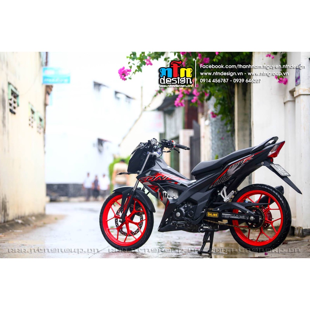 Tem Rời Dán Xe Sonic Mẫu Zin Đỏ Đen Xám 150R Cực Đẹp, Hàng 3 Lớp Chất Lượng Cao