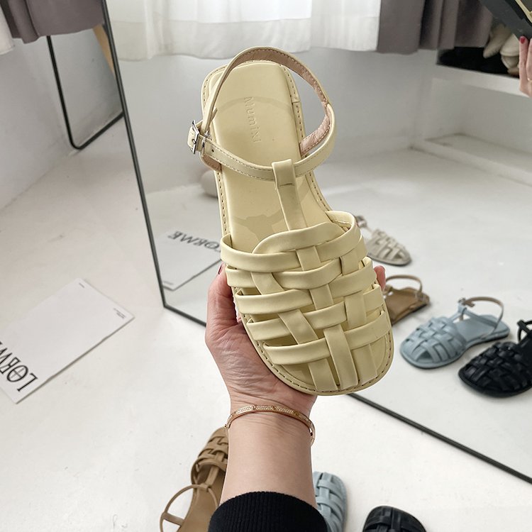 [ Mã 66CBSALE giảm 30K đơn 200K] Sandal Đế Phẳng Mũi Tròn Thời Trang Đi Biển Thoải Mái Cho Nữ | BigBuy360 - bigbuy360.vn