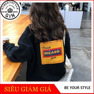 Áo sweater đen in hình vàng ( Gin store )
