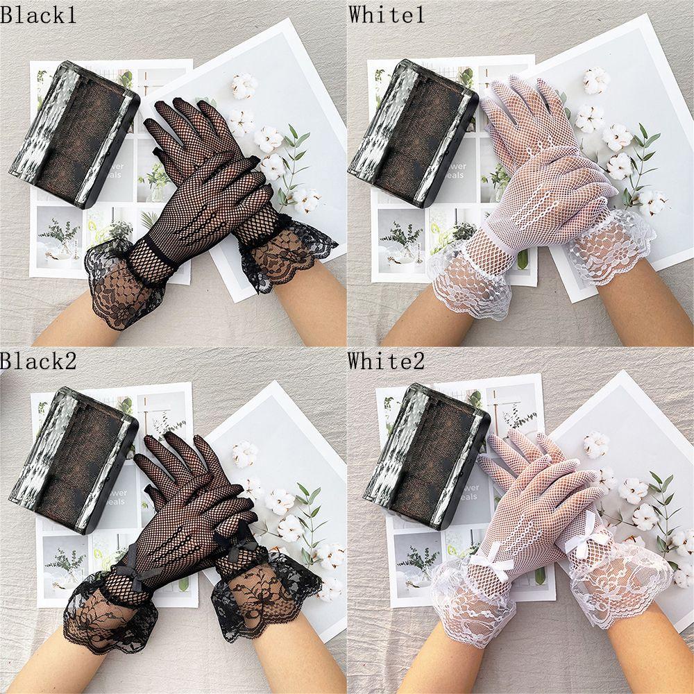 BORAG Găng Tay Lưới Hở Ngón Gợi Cảm