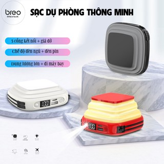 [3 Ngày Xả Hàng Tặng Quà] Sạc Dự Phòng Mini Thông Minh Breo Market Dung Lượng Lớn Nhiều Chức Năng Tiện Dụng