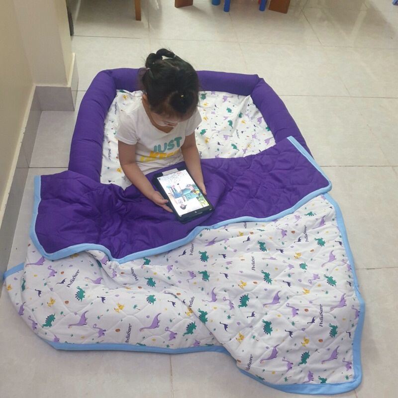 Bộ chăn kèm nệm cho bé siêu đẹp( quà tặng sữa Pediasure)
