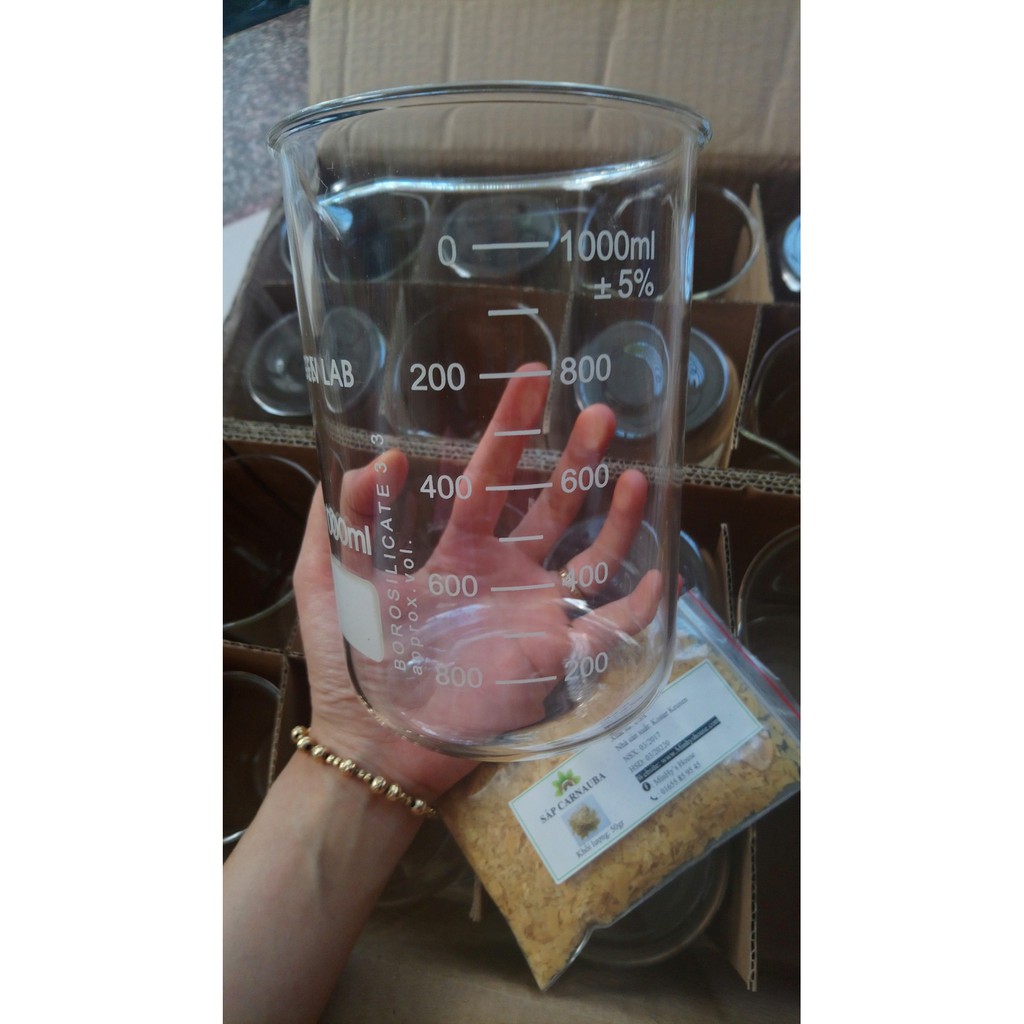 Cốc Thủy Tinh Chịu Nhiệt Có Mỏ 1000ml