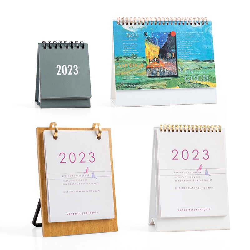 Lịch Năm 2023 Để Bàn Phong Cách Vintage Và Note Ghi Chú Tiện Lợi