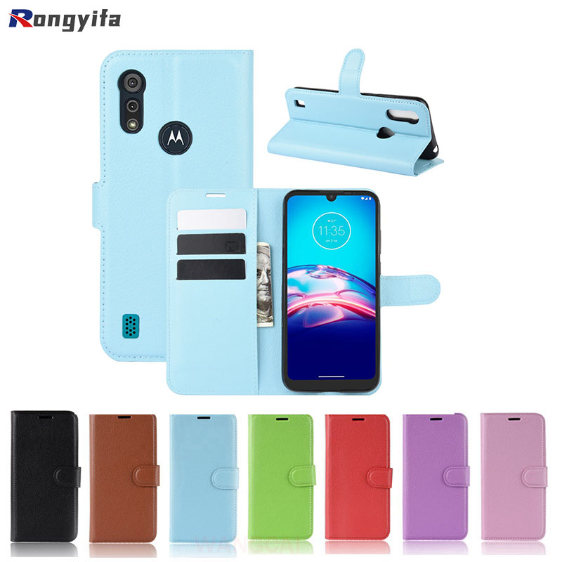 Ốp lưng điện thoại dạng ví da Litchi dành cho Motorola Moto E6S E G Fast G8 Power Lite 2020