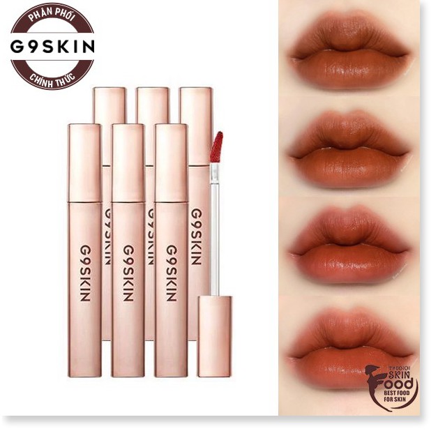 [Mã giảm giá Mỹ phẩm chính hãng] Son Kem Lì, Siêu Mịn Mượt, Lên Màu Chuẩn G9Skin First V-Fit Velvet Tint 3.5g