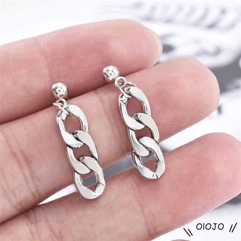 Bông Tai Mạ Bạc 925 Thiết Kế Đơn Giản Phong Cách Đường Phố Thời Trang Cho Nữ