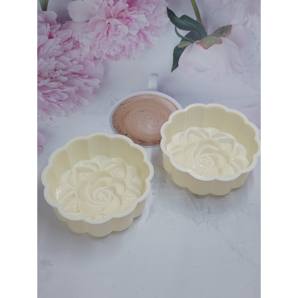 2 KHUÔN RAU CÂU TRUNG THU HÌNH HOA Hồng10 x 4.5