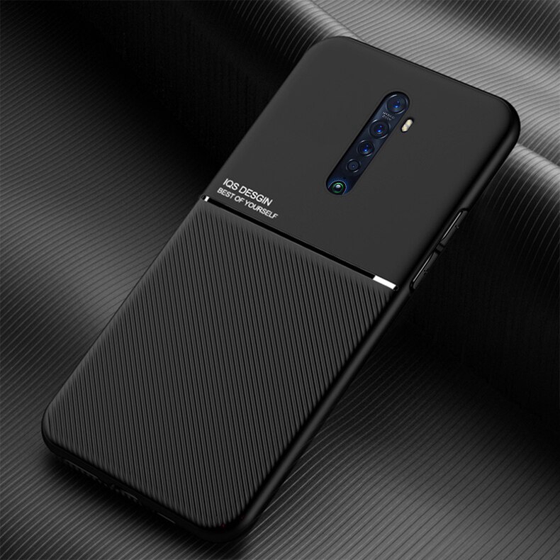 Oppo Reno 2 Casing Shockproof Soft Silicone Skin Back Case【Build In Magnetic Sticker 】Support Car Holder Protective Cover