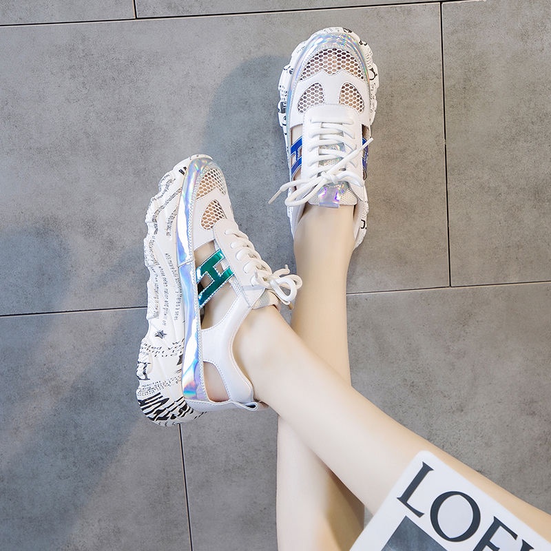 Giày Sneaker Kiểu Hàn Quốc Thiết Kế Dễ Phối Đồ Cho Nữ