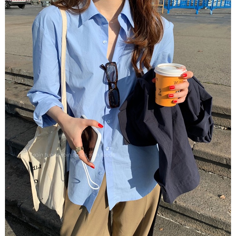Áo Sơ Mi Đủ Màu Đen, Trắng, Xanh, Đỏ, Xám Dành Cho Nam Nữ Đi Học Làm Chơi Siêu Sales Hot Nhất NamiFashion Trong Năm Nay