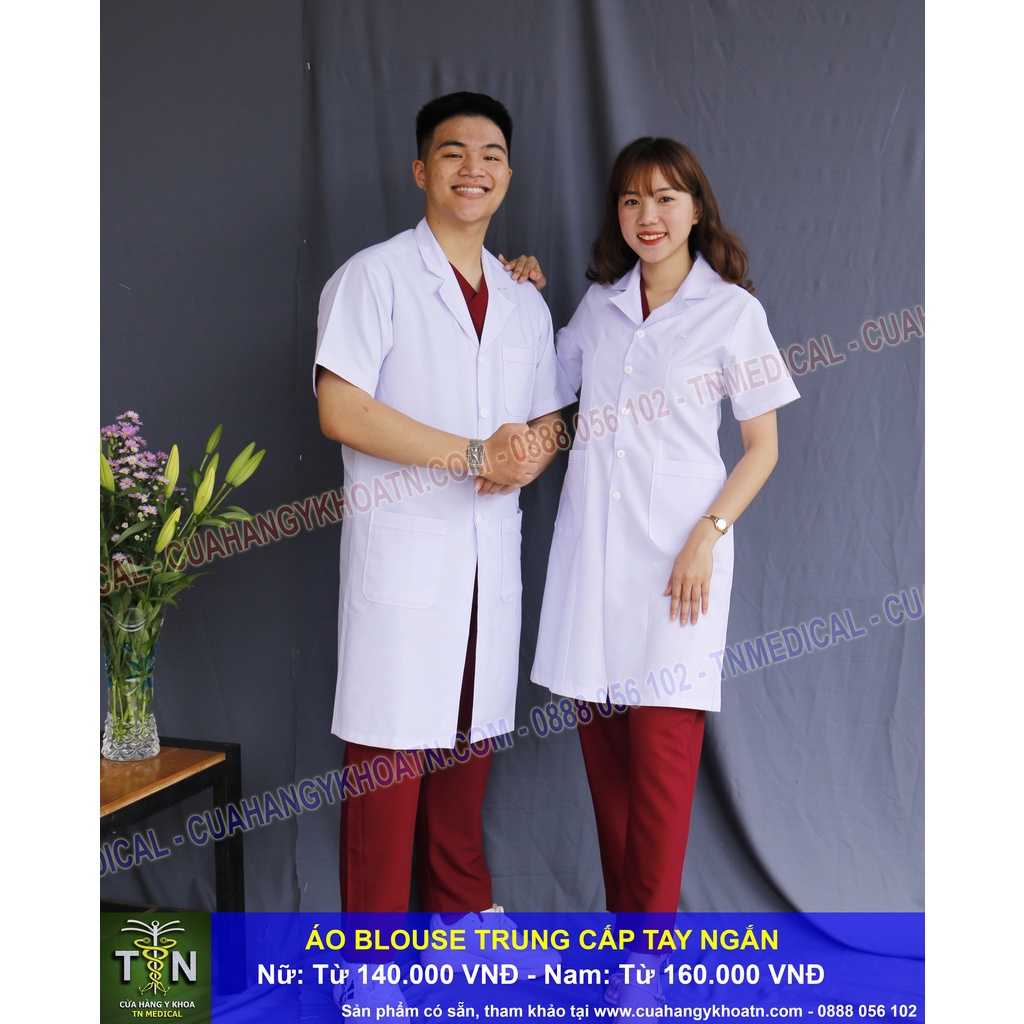 Áo Blouse  Bác Sĩ, Dược Sĩ, Xét Nghiệm - Thương Hiệu TN Medical