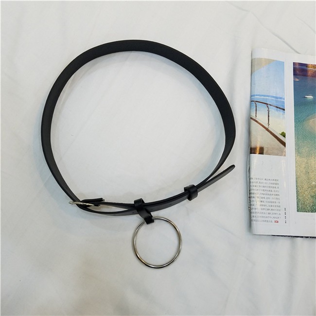 Thắt Lưng Da PU Khóa Tròn Kim Loại Thời Trang Hàn Quốc Cho Nữ