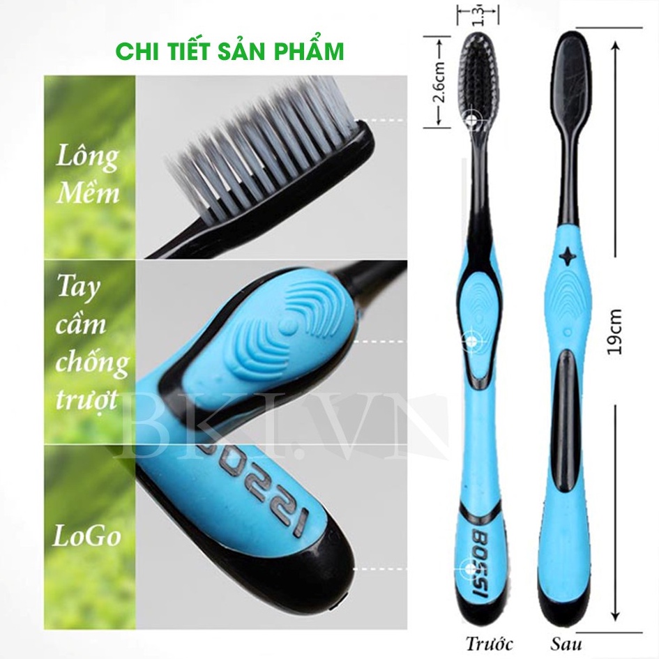 Bàn chải đánh răng Bossi 921 Hàn Quốc - Bàn chải than tre hoạt tính 2022