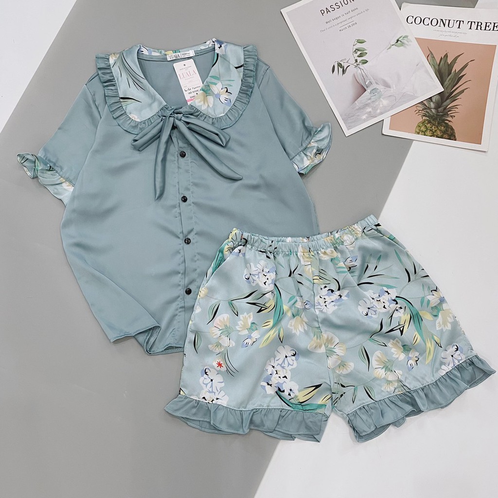 [Mã FARSBR111 giảm 10% đơn 99K] Bộ Đồ Ngủ Pijama Lụa Satin Đùi Cao Cấp BP03 - Babi mama | BigBuy360 - bigbuy360.vn