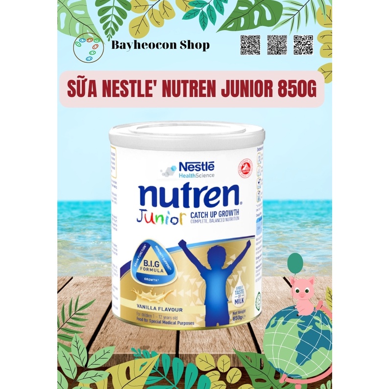 Date mới Sữa bột Nutren Junior 850g