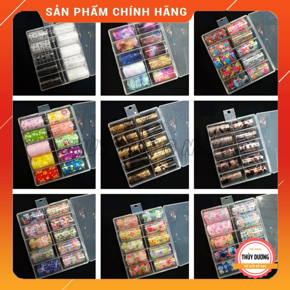 Set foil 10 kiểu 4cm x 100cm