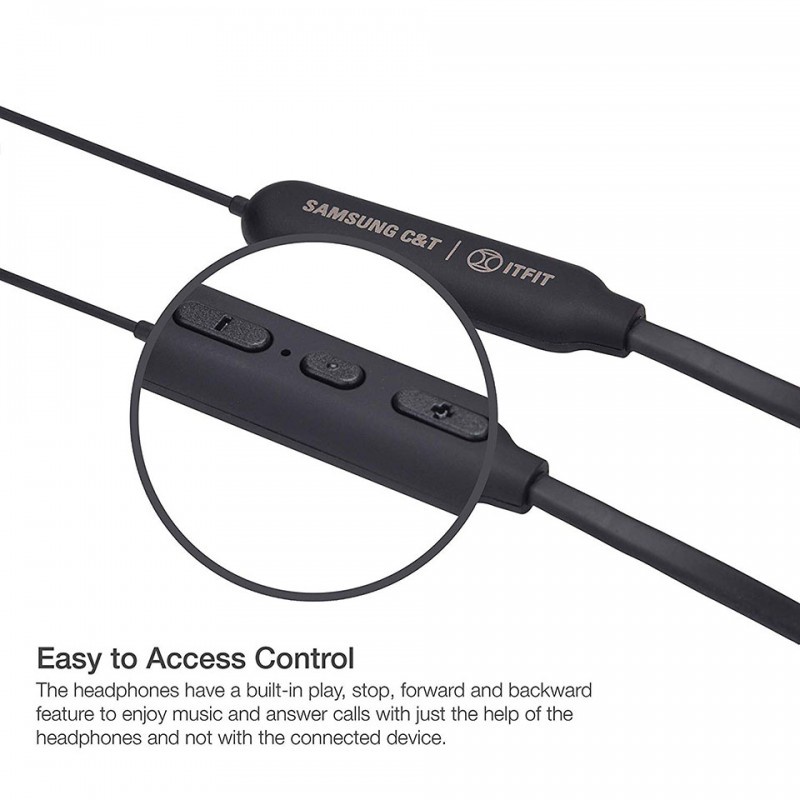 Tai nghe thể thao quàng cổ Samsung ITFIT A08C - Wireless Deep Bass - Bluetooth - Hàng Chính Hãng