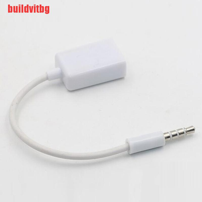 {buildvitbg}3.5mm male aux audio plug jack to usb 2.0 female converter cord cable car mp3 GVQ