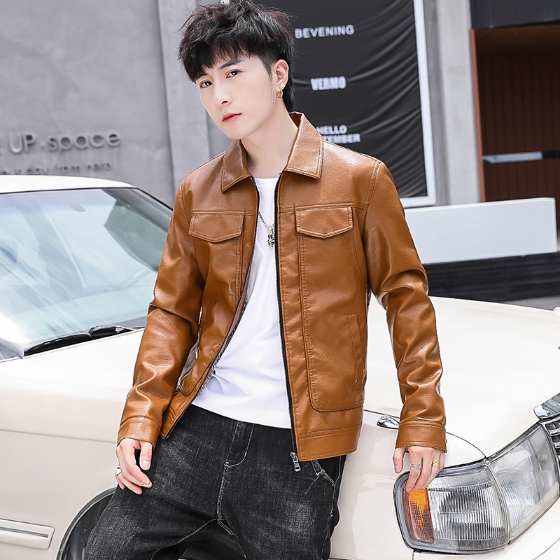 Áo khoác bomber chất liệu da thời trang nam tính