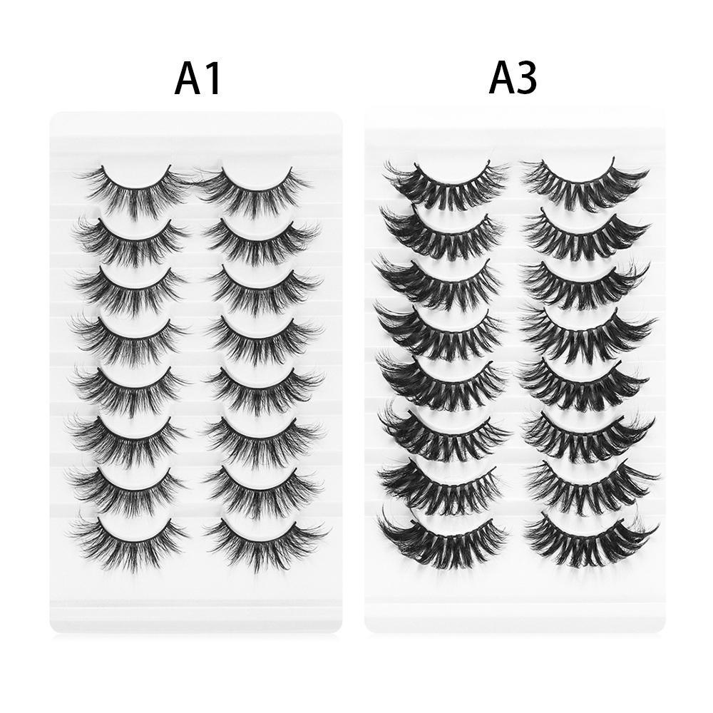 Bộ 8 Cặp Lông Mi Giả Nhiều Lớp Tạo Hiệu Ứng 3D