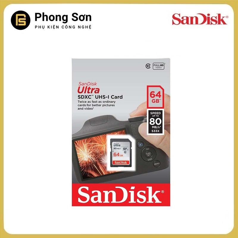 Thẻ nhớ SDXC 64GB Ultra 533x 80mb/s Sandisk