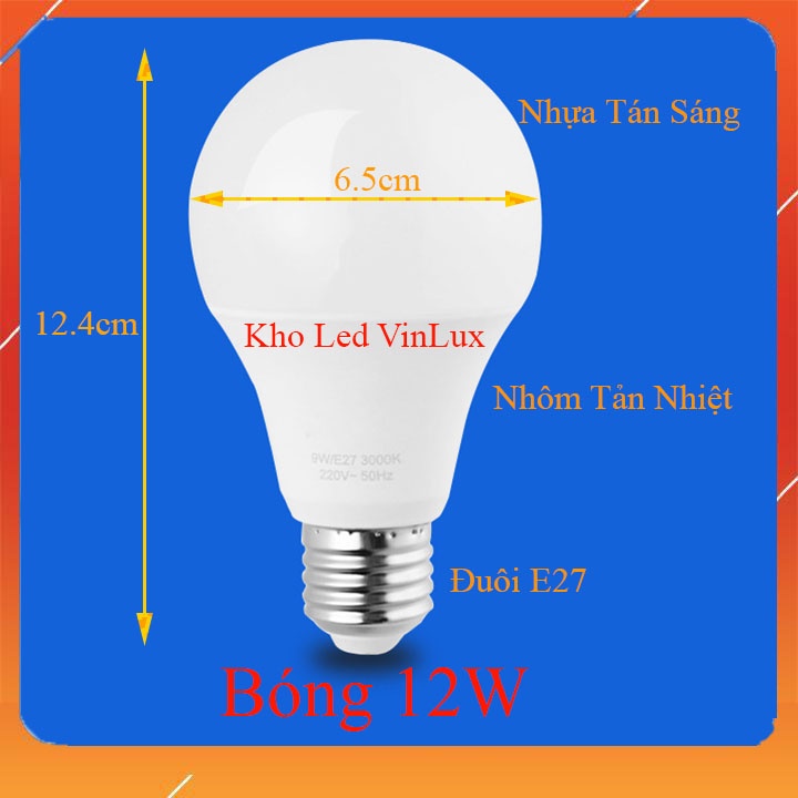 Bóng đèn led bulb tròn chống nước 9w 12w trang trí nhà hang quán cà phê sân vườn