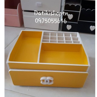 Kệ mỹ phẩm 25cm màu vàng