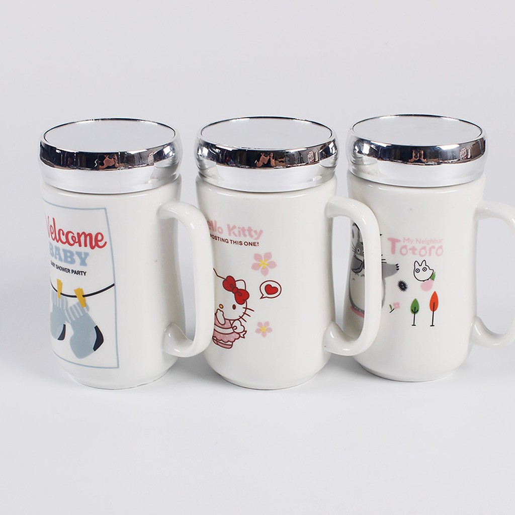 Ly Sứ Nắp Kiếng  300ML