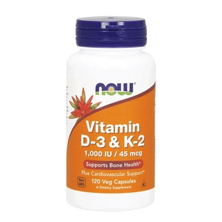 Now Vitamin D3 K2 1.000IU 45mcg 120 viên