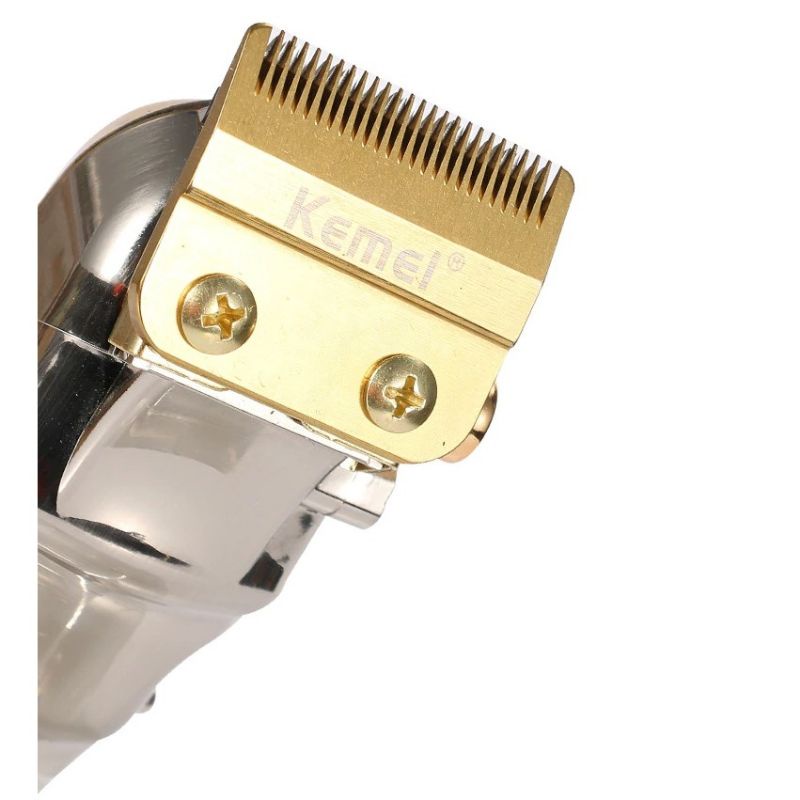 Tông Đơ Cắt Tóc Kemei Km 2010 - Chuyên Nghiệp - Đẳng Cấp - Vỏ Kim Loại Sáng