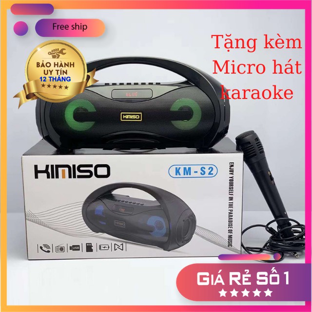 [ BH12 Tháng, Tặng Micro Hát Karaoke ] Loa Bluetooth KIMISO KM-S2🔥BÁN CHẠY🔥 Loa Hát Karaoke Kết Nối Điện Thoại Máy Tính