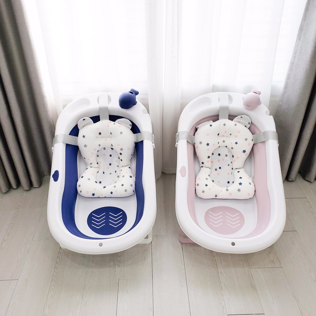 [Haobaby Shop] Chậu tắm thau tắm gấp gọn chính hãng Holla cho em bé, trẻ em sơ sinh MẪU MỚI 2021