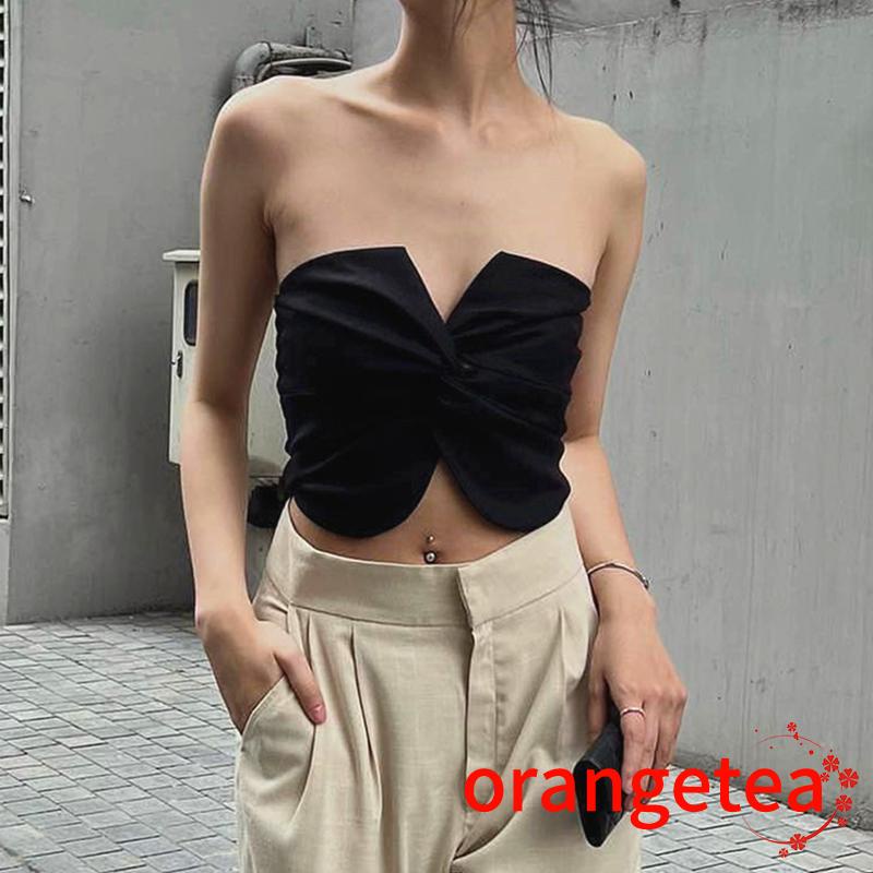 Áo Croptop Sát Nách Màu Sắc Thời Trang Mùa Hè Cho Nữ