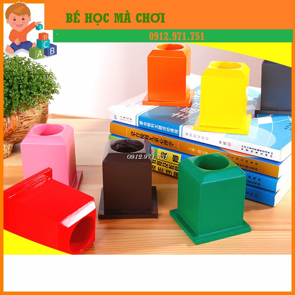 Giáo cụ Montessori - 11 ống đựng bút